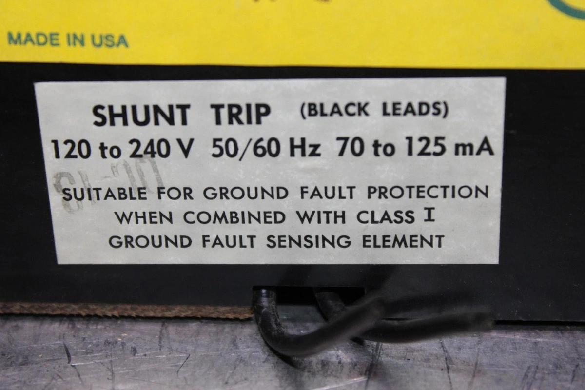 Used SQUARE D CIRCUIT BREAKER KAL362001021 200 AMP 600 VAC 3-POLE W/ SHUNT TRIP