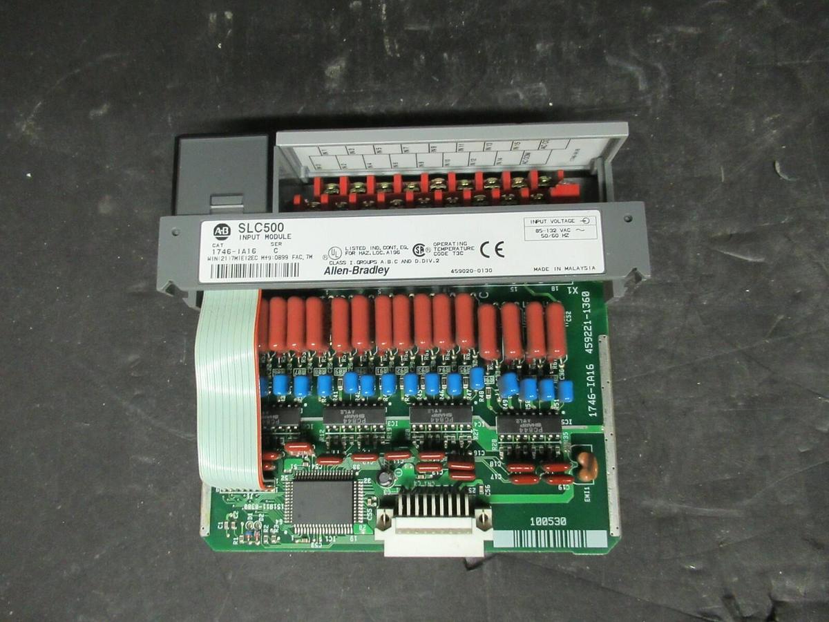 Used ALLEN BRADLEY INPUT MODULE SLC500 1746-IA16 **30 DAY WARRANTY INCLUDED**