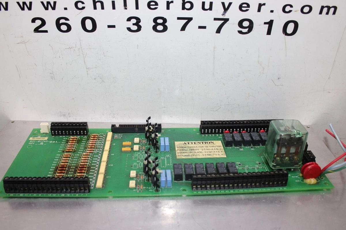 Used YORK CHILLER I/O CIRCUIT BOARD 031-01743-001 REV. A *WARRANTY*