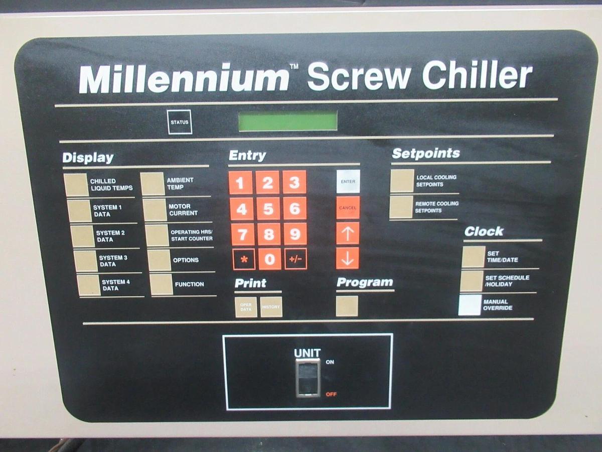 Used YORK MILLENIUM SCREW CHILLER DISPLAY PANEL 031-00814C REV. I 371-02563-101