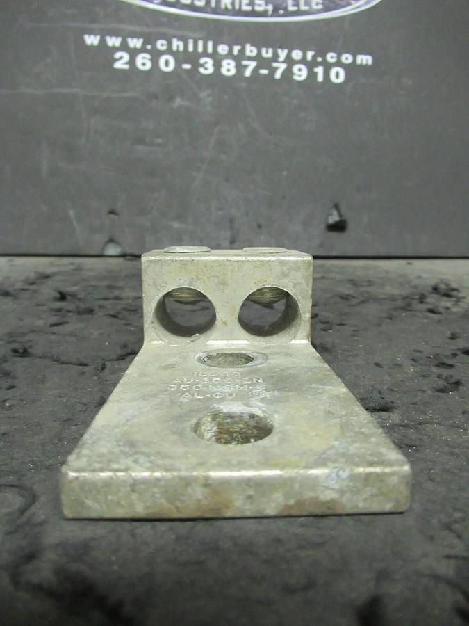 Used ILSCO AU-350-2N 2 DOUBLE BARREL MECHANICAL CONNECTOR LUG TAP 350MCM - #6 GAUGE