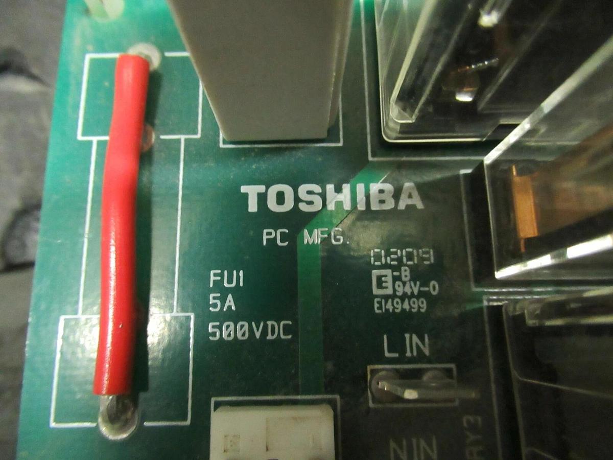 Used TOSHIBA PC MFG FUI 45723 A REV B F 5 AMP 500 VDC RELAY CAPACITOR CIRCUIT BOARD