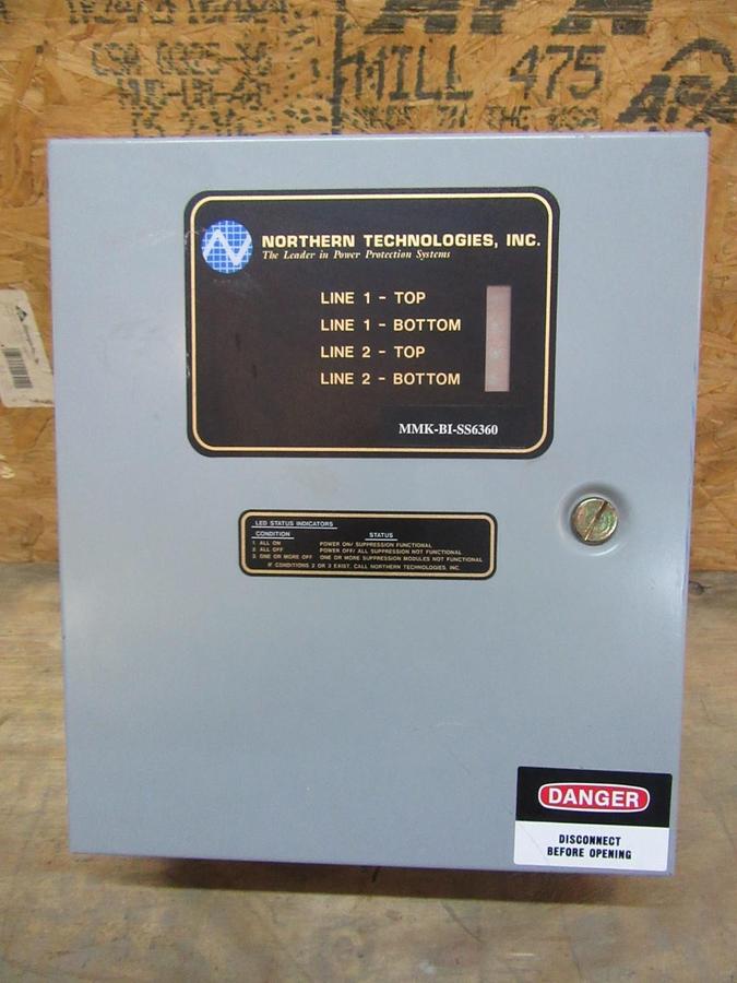 Used NORTHERN TECHNOLOGIES TRANSIENT VOLTAGE SURGE SUPPRESSOR MMK-BI-SS6360 240VAC