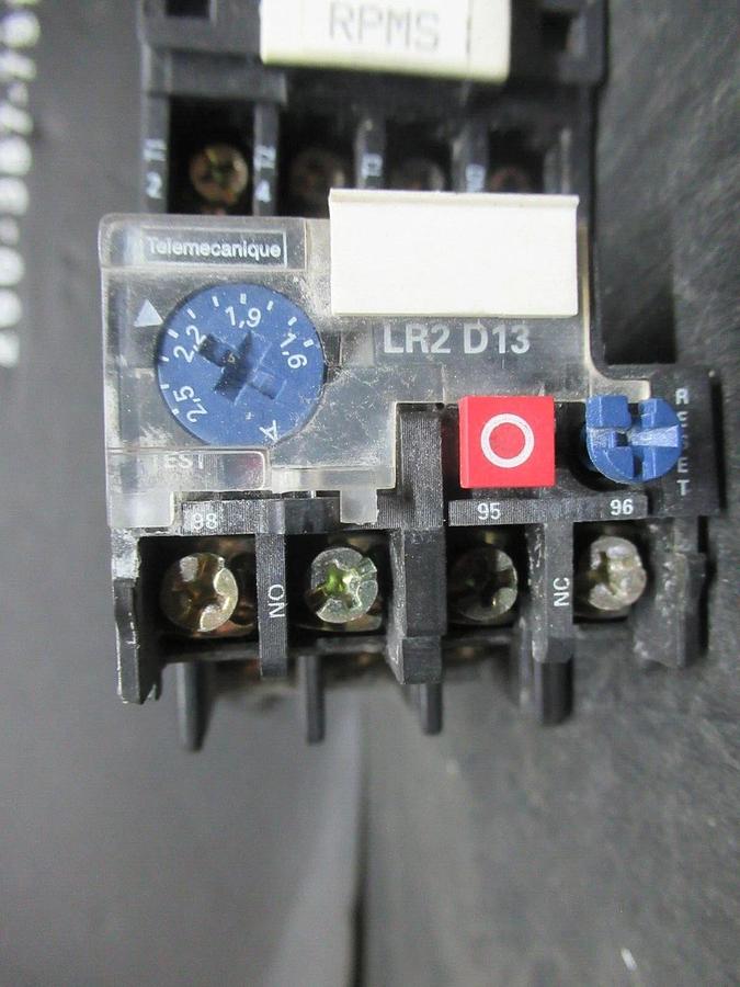 Used TELEMECANIQUE STARTER LC1D1206 W/ OVERLOAD RELAY LR2-D1307 **WARRANTY INCLUDED**