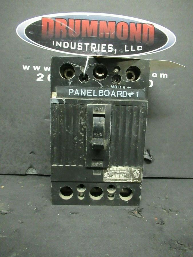 Used 225 AMP GE TQD BREAKER TQD32225 3 POLE 240 VAC