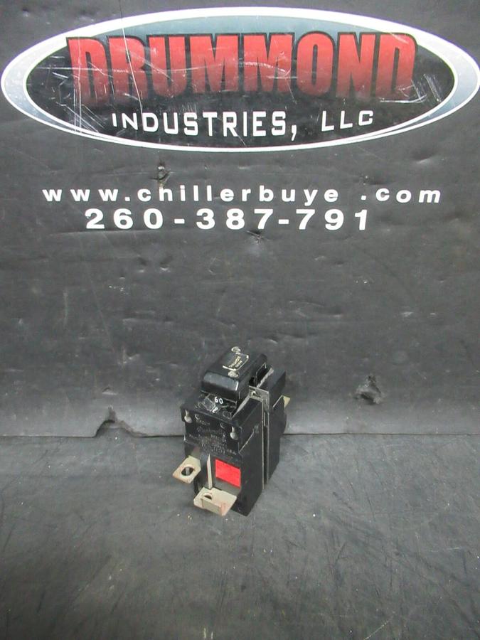 Used BULLDOG ELECTRIC / PUSHMATIC HACR BREAKER P-260 36258 60 AMP 240 VAC 2-POLE
