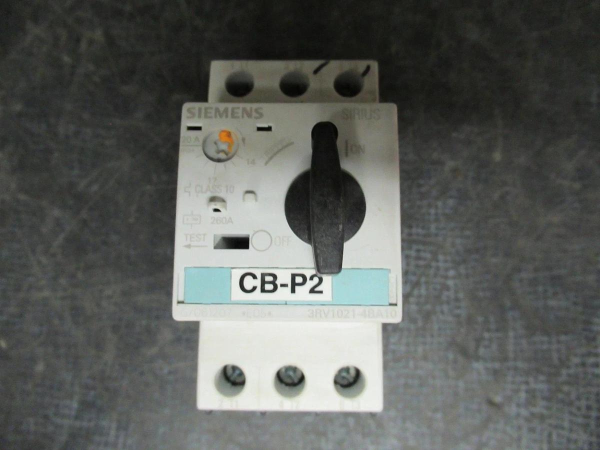Used SIEMENS MANUAL MOTOR STARTER 3RV1021-4BA10 600V 20HP 20A **WARRANTY INCLUDED**