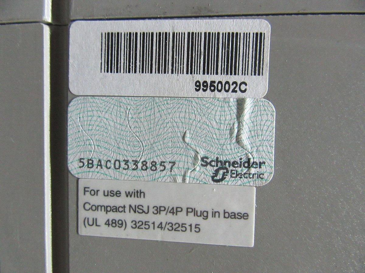 Used SQUARE D POWERPACT CIRCUIT BREAKER 604293P2 400 AMP 3-POLE 600 VAC