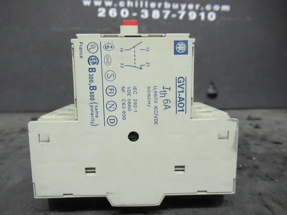 Used TELEMECANIQUE MANUAL MOTOR STARTER GV1-M14 5 HP @ 460 VAC 3 PH 6 - 10 AMPS