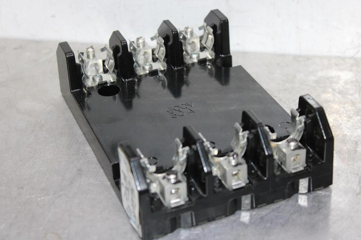 Used MARATHON 3-POLE FUSE LUG 6R30A3B 600 VAC 30 AMP FOR CLASS R FUSES COPPER ONLY