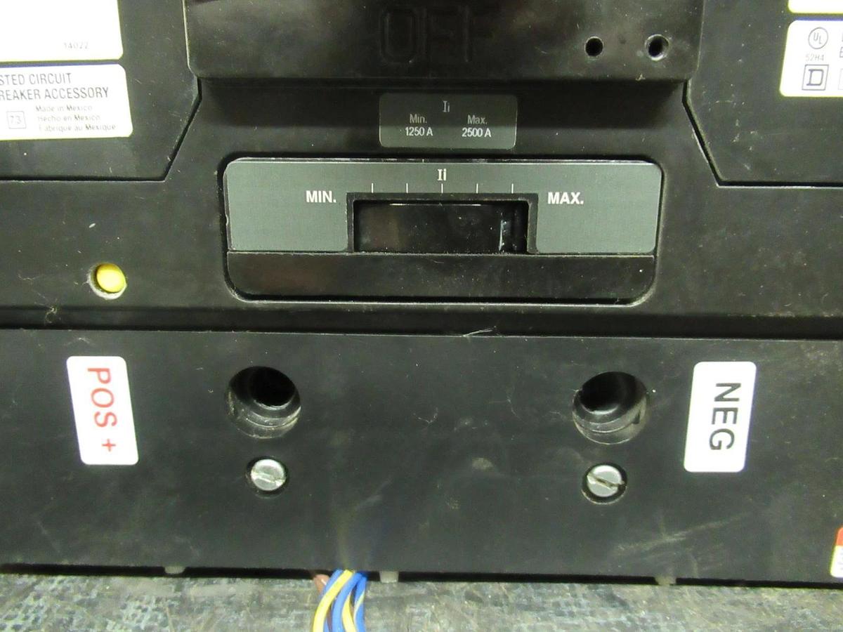 Used SQUARE-D BREAKER MHL3650032DC1625 500A 600VDC W/ AUXILIARY SWITCH & UVR & LUGS