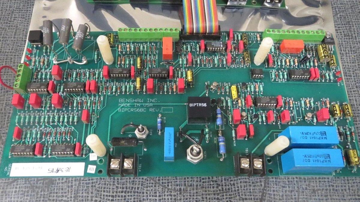 Used BENSHAW CONTROL CIRCUIT BOARD WITH SIX PULSE FIRING CARD; BIPCRS6BC & BIPCRS6AK