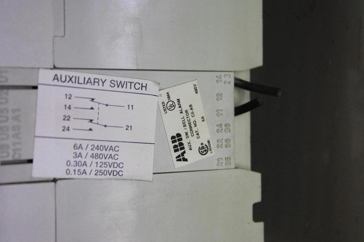 Used ABB CIRCUIT BREAKER S5H 400 AMP 3-POLE 600 VOLT W/ AUXILIARY SWITCH