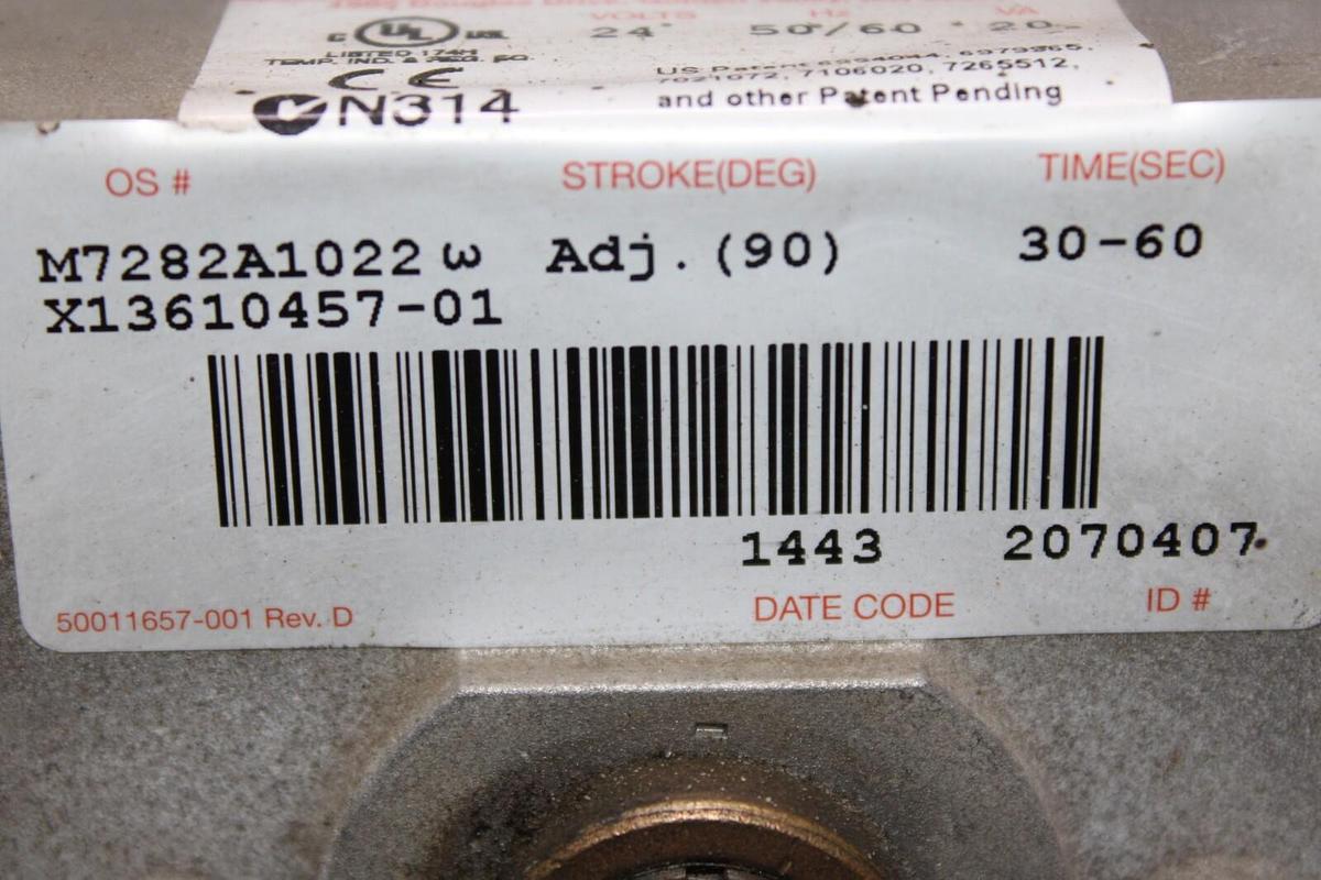 Used HONEYWELL MODULTROL IV MOTOR ACTUATOR M7282A1022 20 VA 24 VOLT X13610457-01