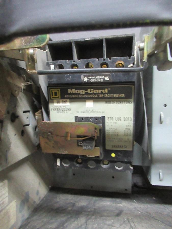 Used SQUARE D MCC MOTOR CONTROL FEEDER 12" MODEL 5 W/ FHP3603015M BREAKER 30 AMP