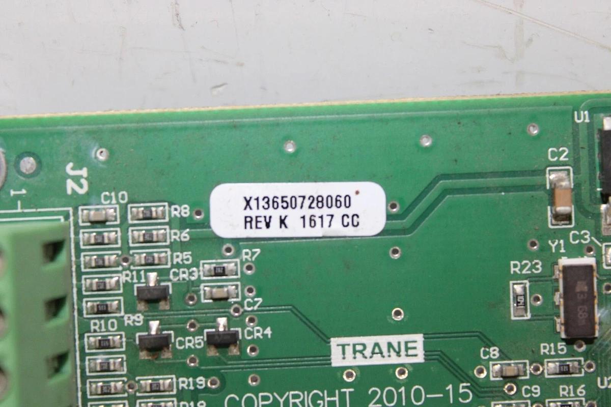 Used TRANE DUAL BINARY CIRCUIT BOARD X13650728060 REV. K 6400-2716-01 REV. D
