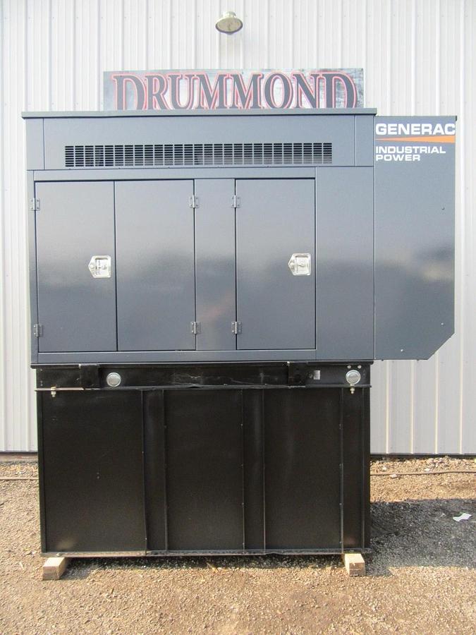 Used 30 KW DIESEL GENERATOR GENERAC 120/240 VOLT ONLY 305 HRS SOUND ENCLOSED VIDEO
