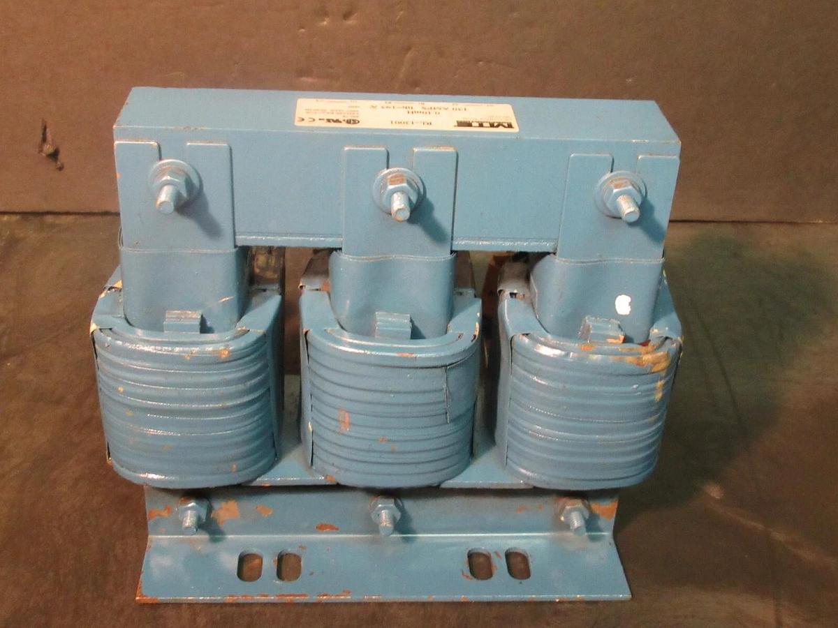Used MTE CORPORATION 3 PH REACTOR CAT# RL-13001 P/N: 200-18 0.10 mH 130 AMP 600 V MAX