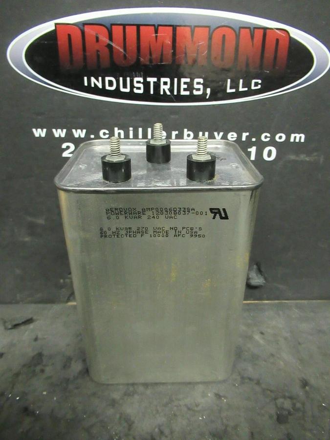 Used (1) 6 KVAR AEROVOX AMP0006033SA POWERWARE CAPACITOR 240 VAC 3 PH 120308037-001