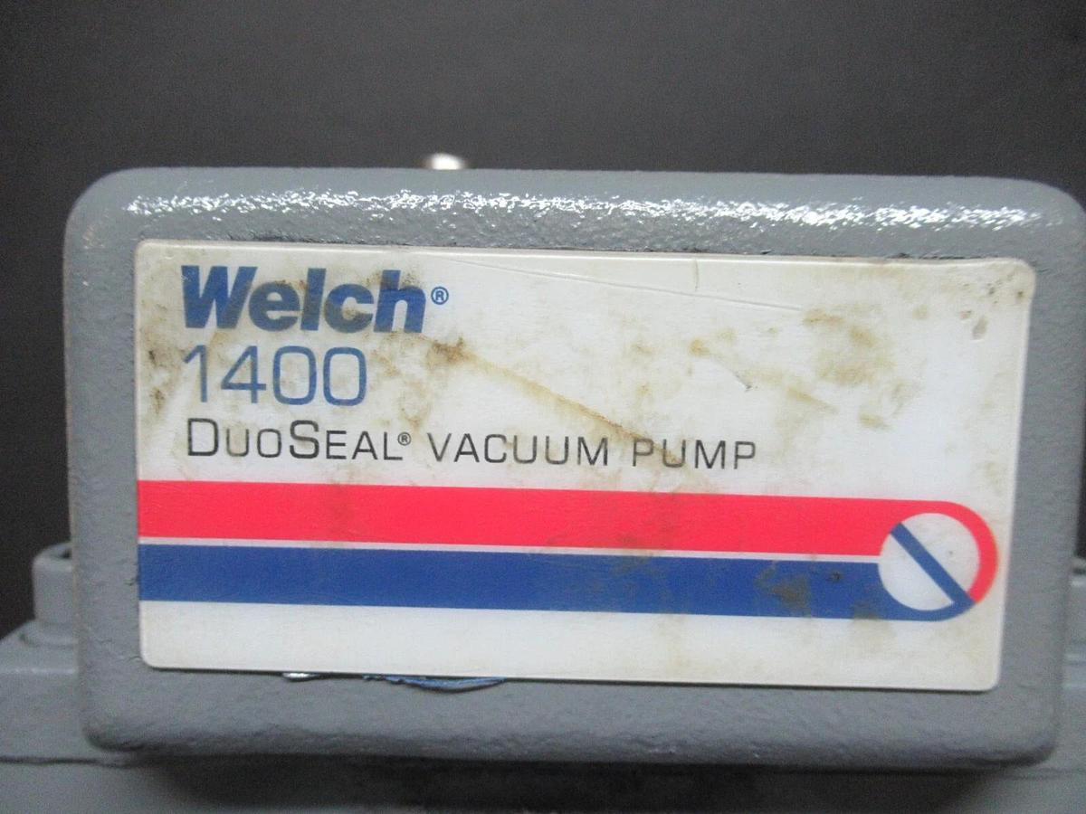 Used WELCH DUOSEAL VACUUM PUMP 1400 BELT DRIVE *NO RATINGS* **WARRANTY INCLUDED**