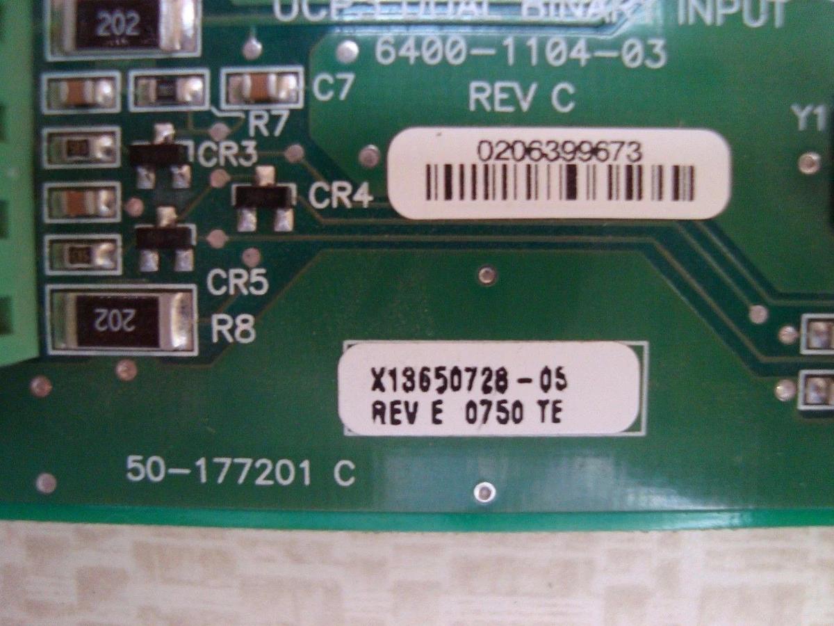 Used TRANE UCP3 DUAL BINARY INPUT CIRCUIT BOARD # 6400-1104-03 REV C ; X13650728-05 E
