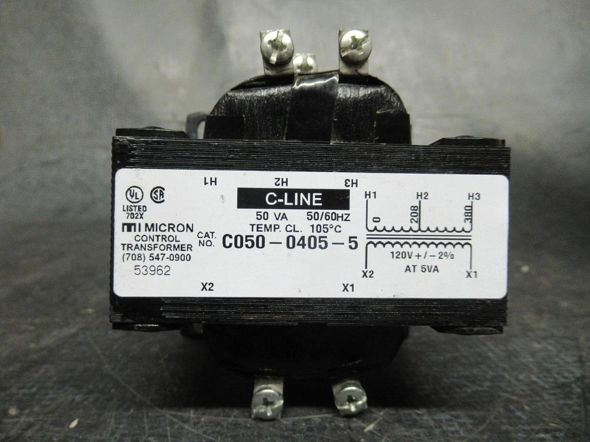 Used MICRON TRANSFORMER C050-0405-5 50VA 50/60HZ **WARRANTY INCLUDED**