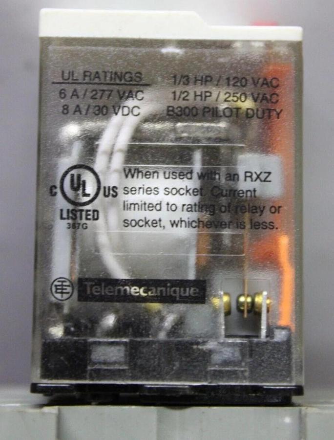 Used SCHNEIDER ELECTRIC RELAY RXM4AB1F7 120 VOLT 6 AMP **WARRANTY INCLUDED**