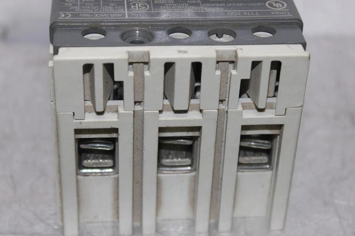 Used ABB CIRCUIT BREAKER T1N100 TMAX 80 AMP 600 VAC 3-POLE **WARRANTY INCLUDED**