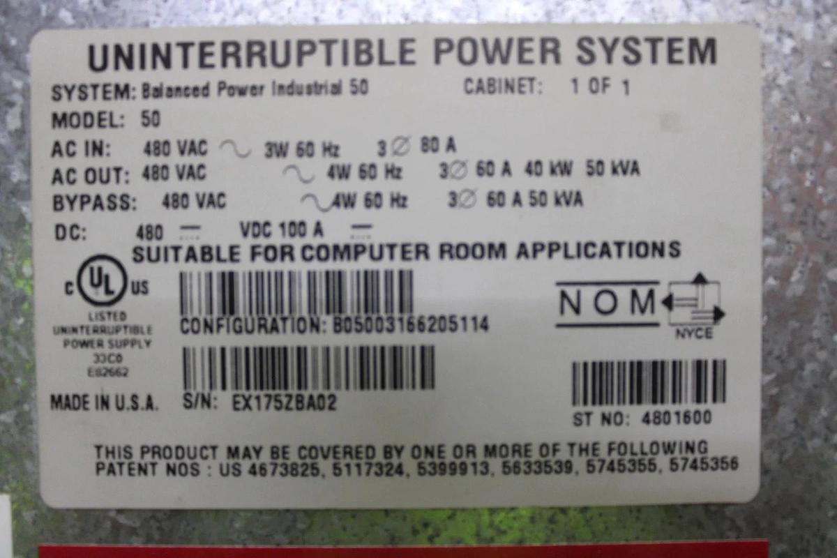 Used EATON UPS CONTROL INTERFACE 9315-500 480 VAC 600 AMP *WARRANTY*