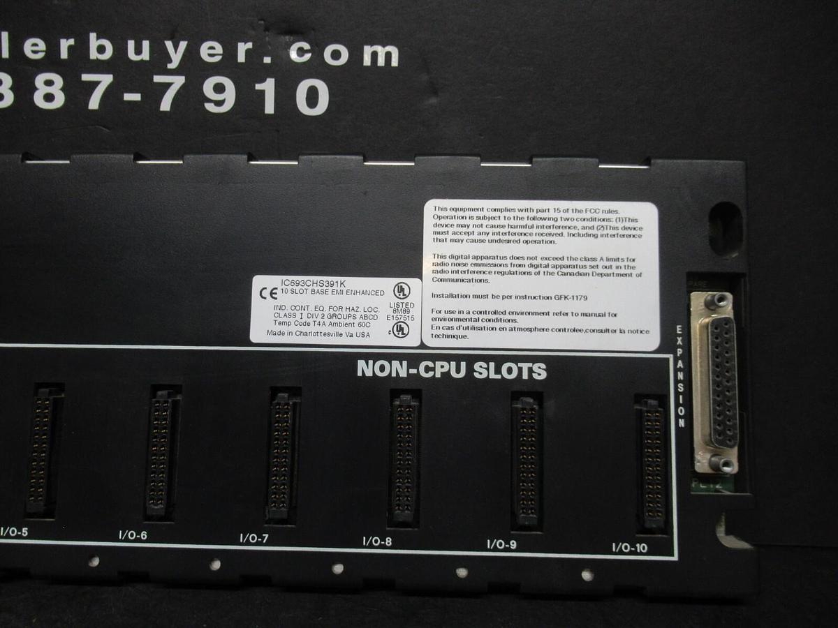 Used GE FANUC 10 SLOT BASE EMI ENHANCED EXTENSTION IC693CHS391K **WARRANTY**