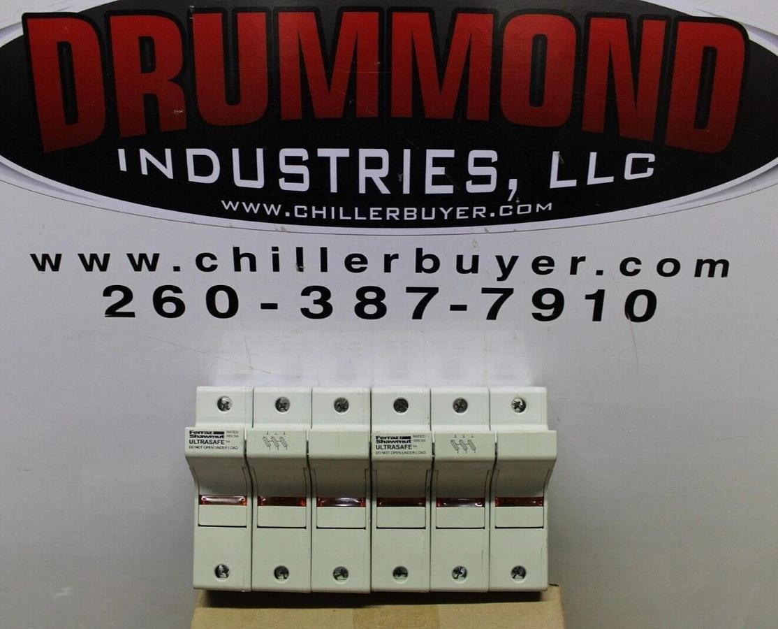Used LOT OF 2 FERRAZ SHAWMUT FUSE HOLDER US3J31 30 AMP 600 VOLT K214967