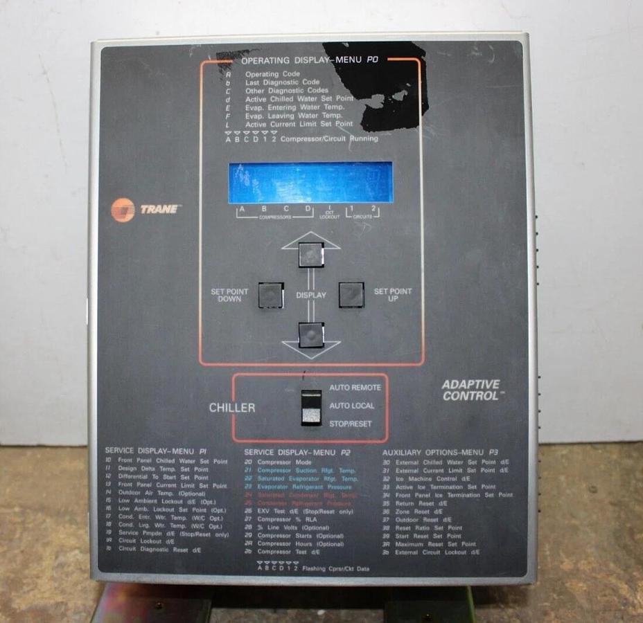Used TRANE CHILLER ADAPTIVE CONTROL MODULE X13650362-05 REV. J 6200-0010-09
