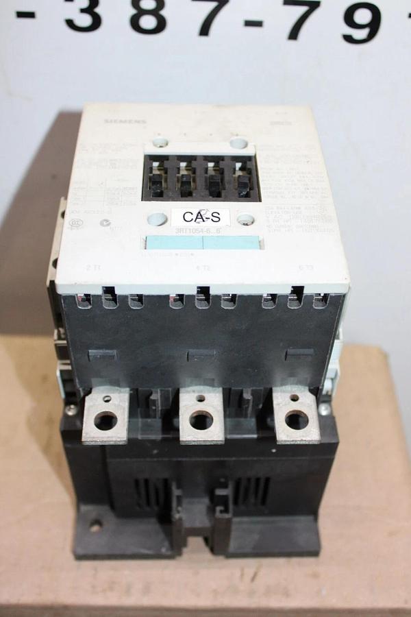 Used SIEMENS SIRIUS CONTACTOR 3RT1054-6 600 VAC 140 AMP 3-PHASE 125 HP COIL: 120V