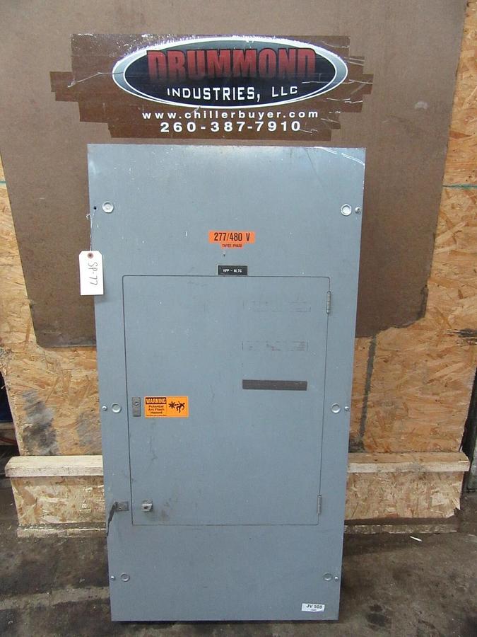 Used 225 AMP SQUARE D I-LINE PANELBOARD PANEL MAIN LUG MLO 3 PH 4 W 600 / 480 VAC E1