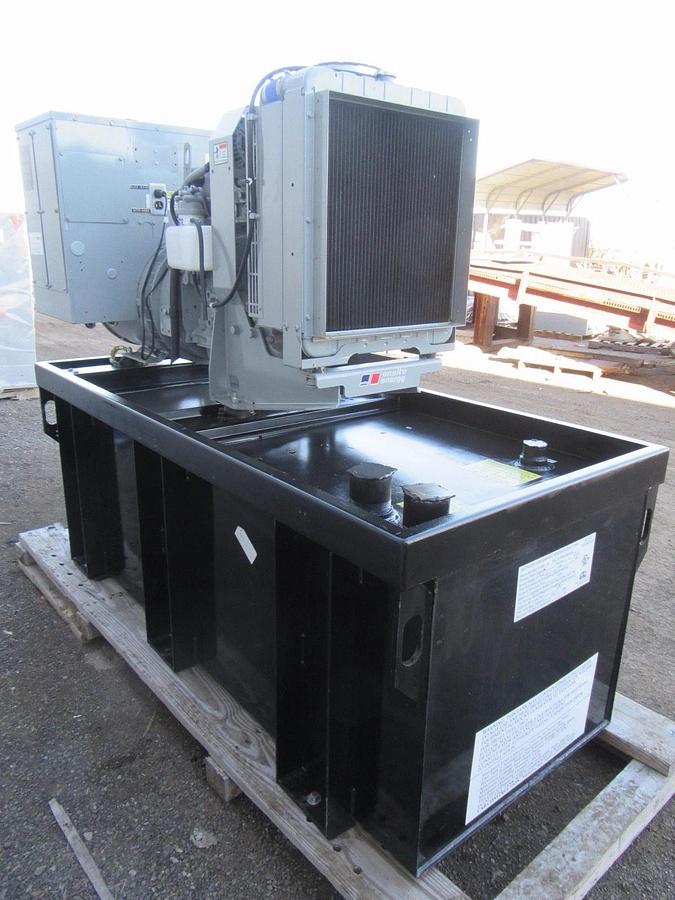 Used 30KW DIESEL GENERATOR MTU 120/240 VOLT 4024 JOHN DEERE 391 HRS SINGLE PH VIDEO