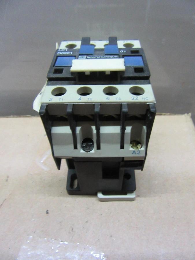 Used LOT OF 2 TELEMECANIQUE CONTACTOR LC1-D0901 600 VOLT 25 AMP 7.5 HP