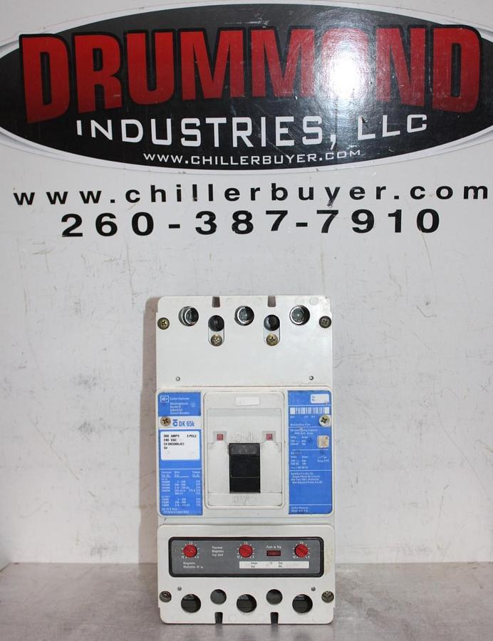 Used CUTLER HAMMER CIRCUIT BREAKER DK3300Z01 300 AMP 3-POLE 240 VAC SINGLE PHASE