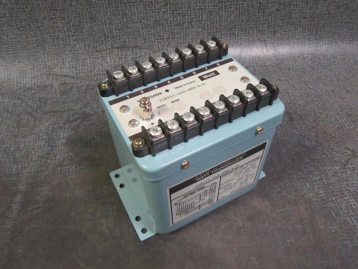 Used YOKOGAWA JUXTA AC SERIES WATT TRANSDUCER 248955-540-AHD-4-0 0-120V 1500 WATT