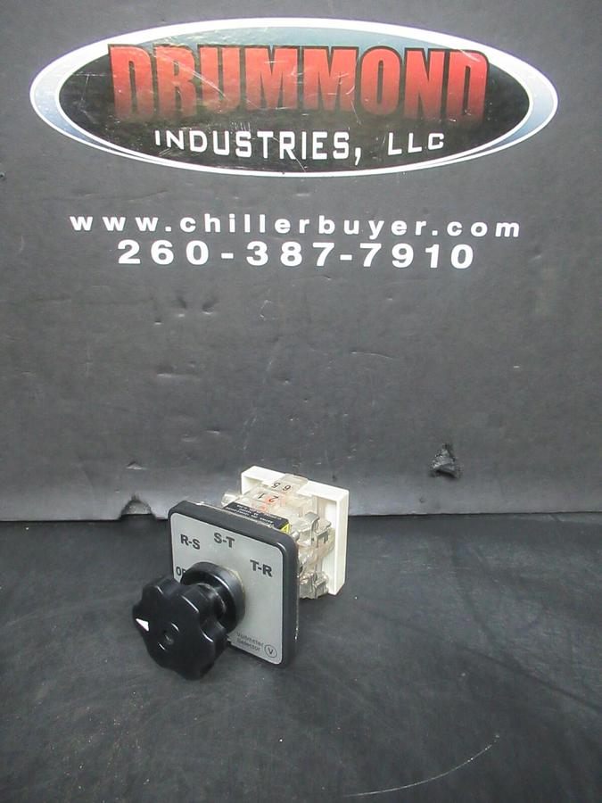 Used KACON CAM AMMETER SELECTOR SWITCH KAM-S1 KAM-V2 3 PHASE 250 VAC 125 VDC 20 AMP