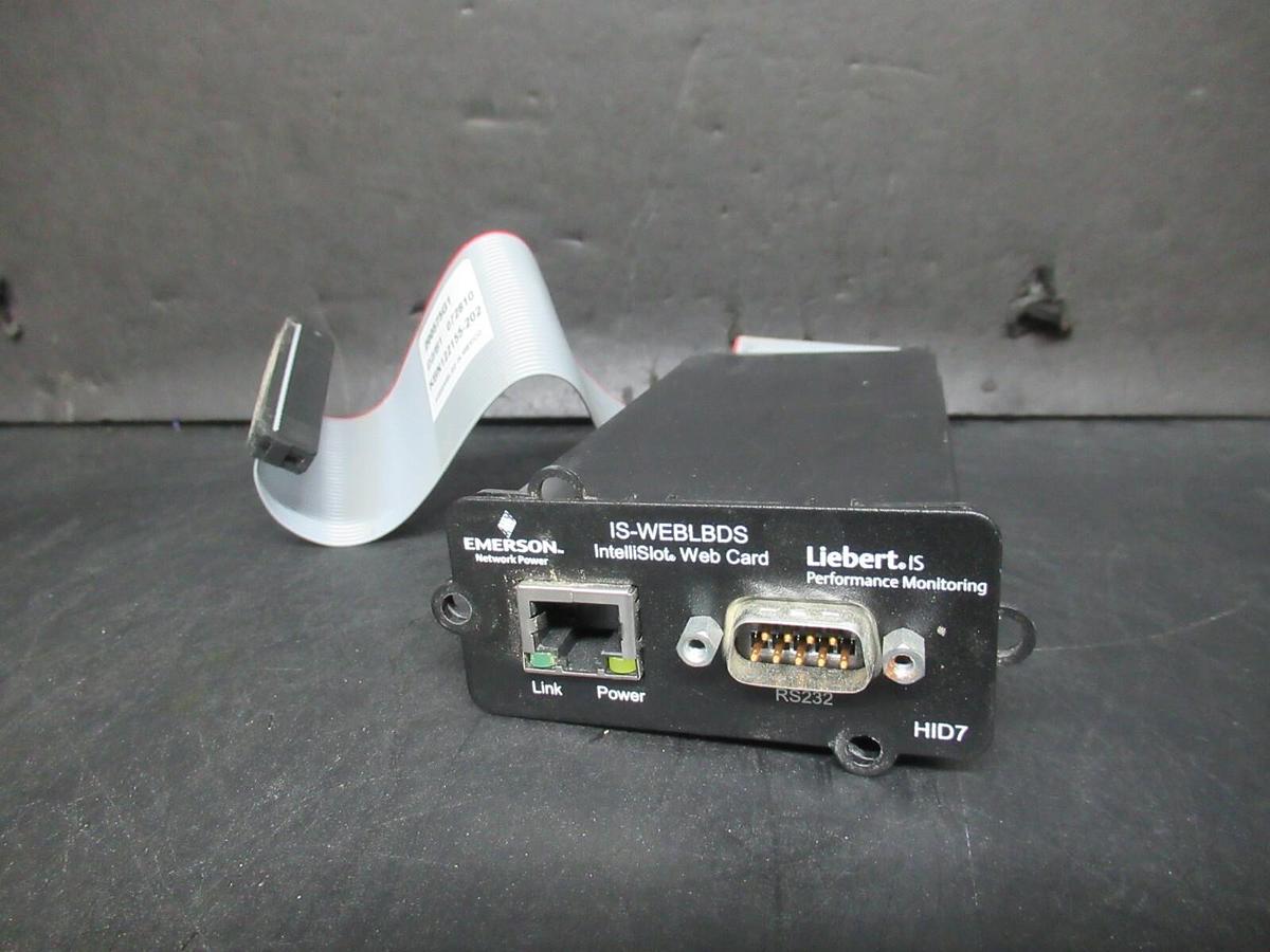 Used EMERSON LIEBERT INTELLISLOT WEB NETWORK CARD IS-WEBLBDS 200575G1 **WARRANTY**