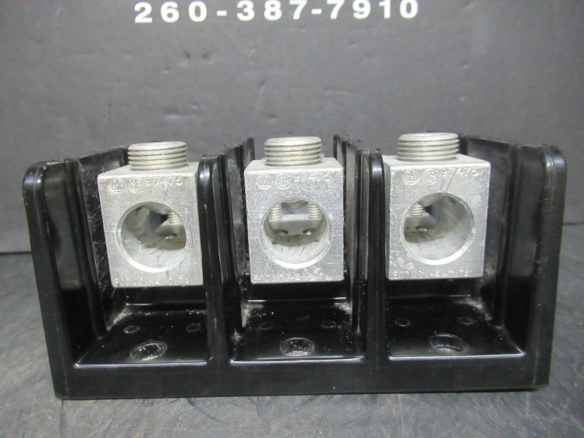 Used MARATHON DISTRIBUTION BLOCK 4443569-5 600 VAC 380 AMP **WARRANTY INCLUDED**