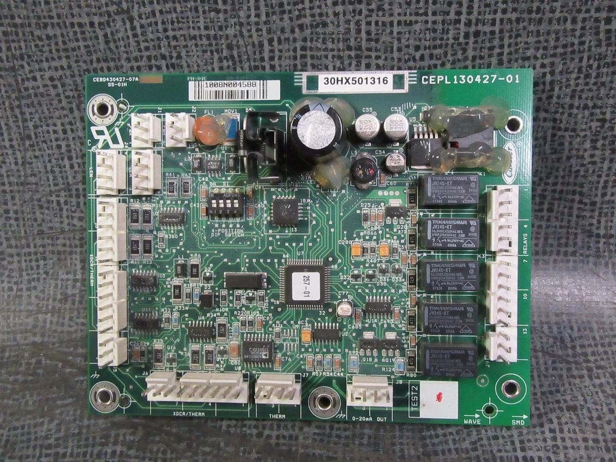 Used CARRIER CHILLER CONTROL CIRCUIT BOARD ASSEMBLY: 30HX501316 MODEL: CEPL130427-01