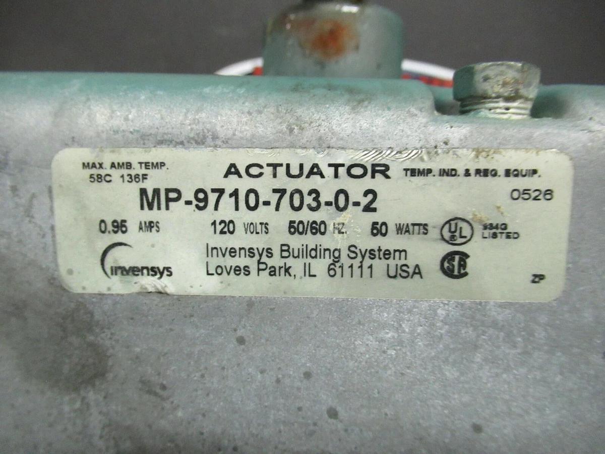 Used INVENSYS HIGH TORQUE ACTUATOR MP-9710-703-0-2 120 VAC 50 WATTS MP971070302