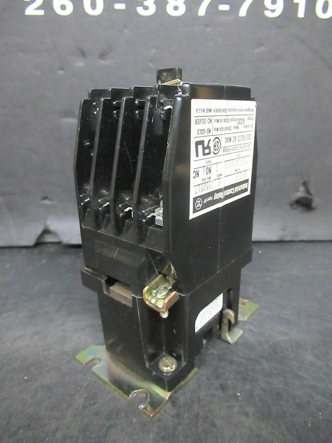 Used WESTINGHOUSE INDUSTRIAL CONTROL RELAY BF06F MODEL E 6-NC 60 AMP 120 VAC