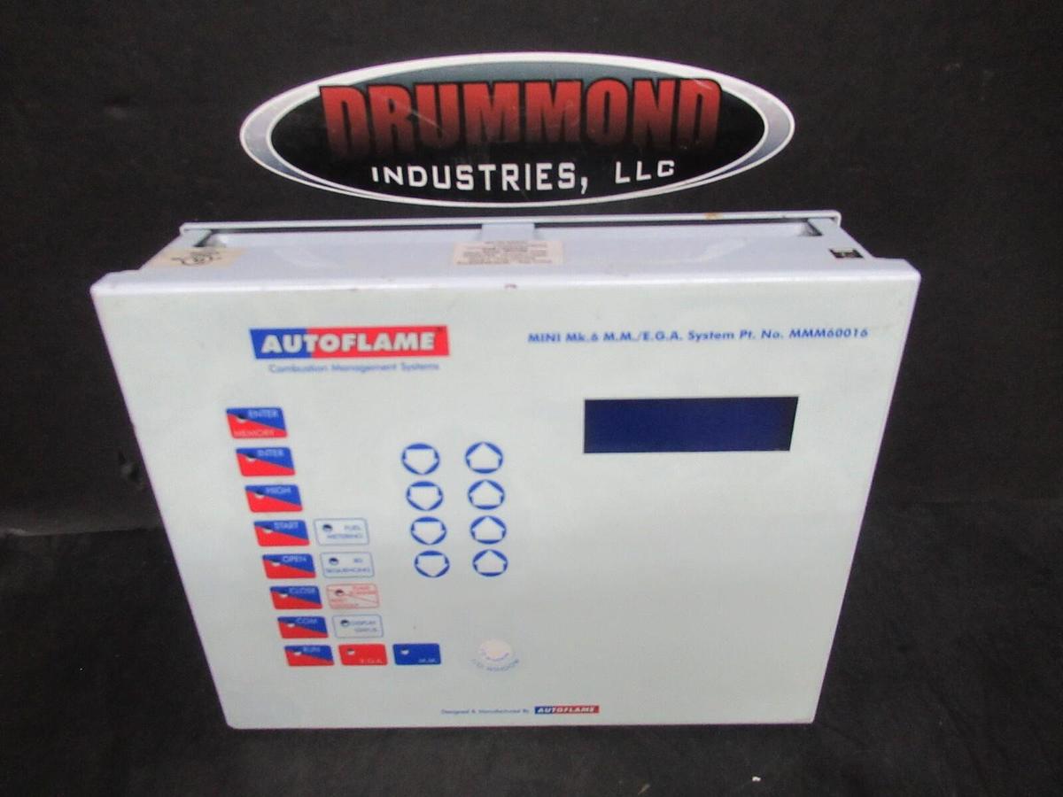 Used AUTOFLAME MM/EGA SYSTEM MM60016 MK. 6 230 VAC 45 W COMBUSTION MANAGEMENT SYSTEM