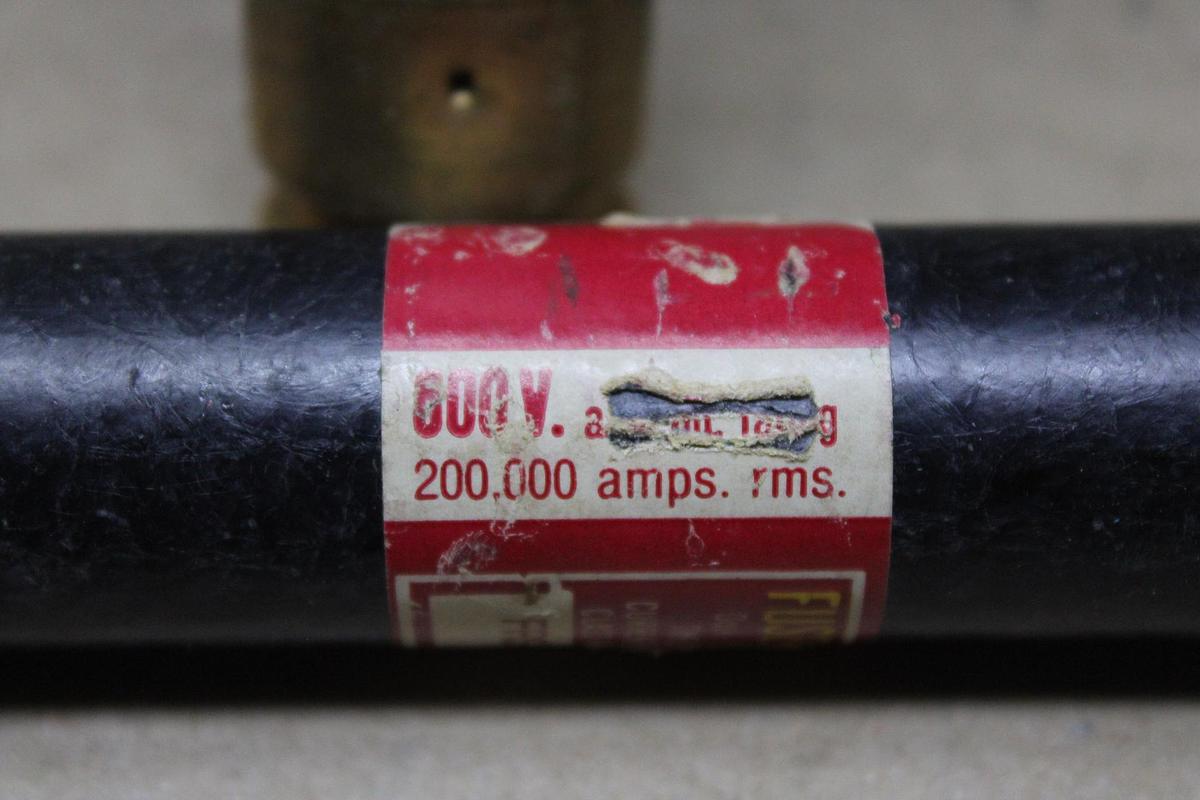Used LOT OF 3 FUSETRON DUAL ELEMENT FUSES FRS-R-100 100 AMP 600 VOLT