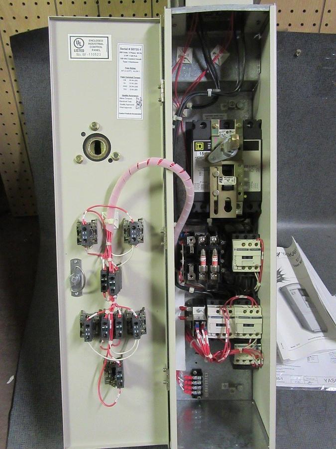 NEW SURPLUS YASKAWA VARIABLE SPEED DRIVE VARSPEED E7 W/ BYPASS 13A 240V CIMR-E7
