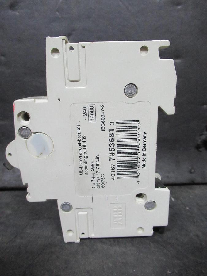 Used ABB CIRCUIT BREAKER S-281-U-K15A S281U-K15A 15 AMP 240 VAC E212323 **WARRANTY**
