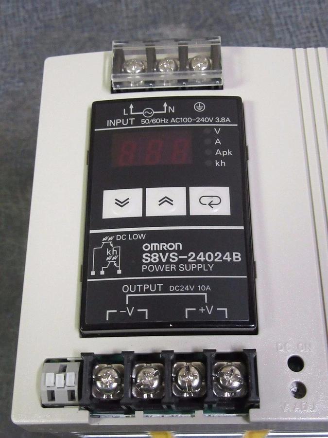 Used OMRON POWER SUPPLY 100-240V / 3.8 AMP -- 24 VDC / 10 AMP MODEL: S8VS-24024B
