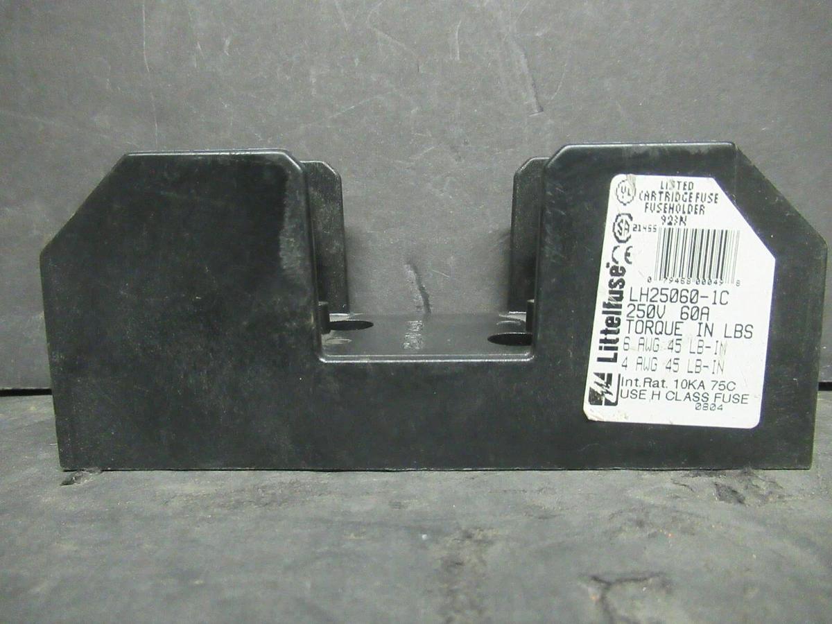 Used (2) LITTELFUSE FUSE LUG SET LR25060-1C 250 VOLTS 60 AMP **WARRANTY INCLUDED!**